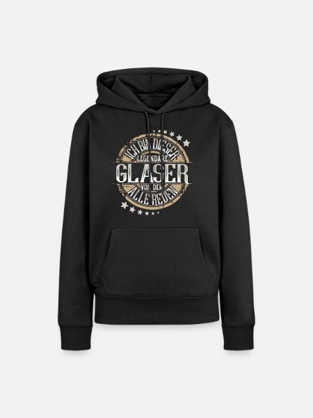Glaser - Frauen Premium Bio Hoodie - Schwarz