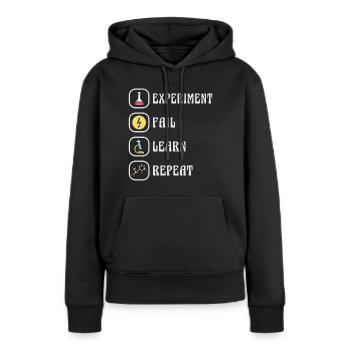 Wissenschaft Physik Chemie Experiment - Frauen Premium Bio Hoodie - Schwarz - Vorne - Julia (174cm)