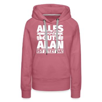 Alan Vorname Geschenk lustiger Spruch - Frauen Premium Bio Hoodie - Malve - Vorne - Isabella (175cm)
