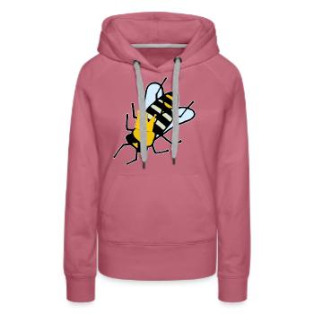 Bienenkönigin mit Krone - Frauen Premium Bio Hoodie - Malve - Vorne - Isabella (175cm)