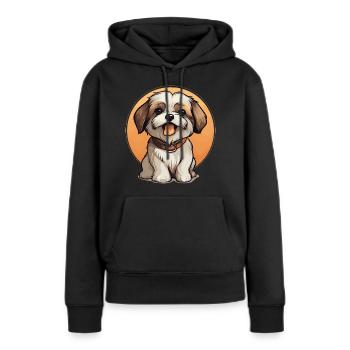 Shih Tzu Löwenhunde Chrysanthemenhund Shih Tzu - Frauen Premium Bio Hoodie - Schwarz - Vorne - Julia (174cm)