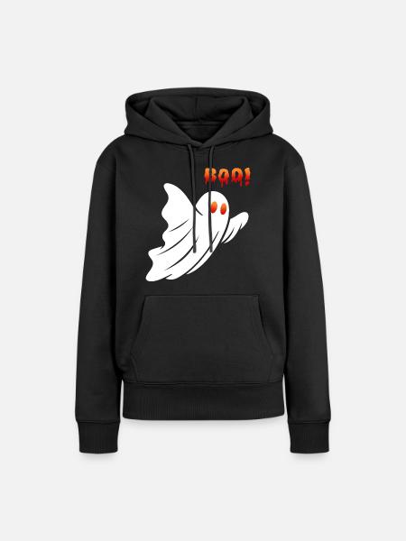 Ein furchterregender fliegender Geist. - Frauen Premium Bio Hoodie - Schwarz