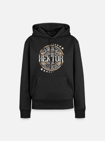 Hektor - Frauen Premium Bio Hoodie - Schwarz