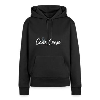Cane Corso pour un propriétaire de Cane Corso Cane - Sweat à capuche Premium bio Femme - noir - Devant - Julia (174cm)