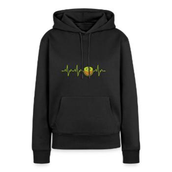 Kiwi - Frauen Premium Bio Hoodie - Schwarz - Vorne - Julia (174cm)