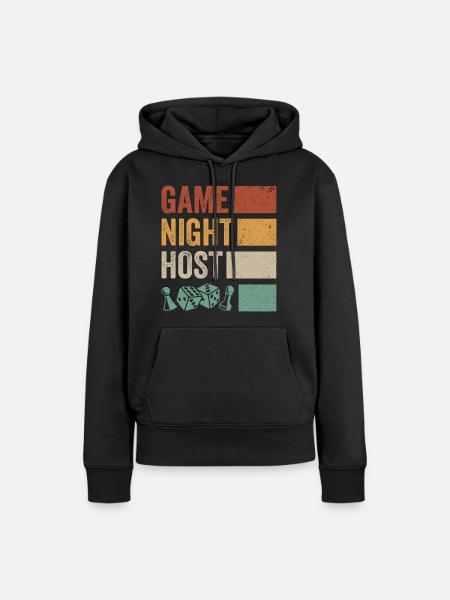 Spieleabend Gastgeber Broad Player - Frauen Premium Bio Hoodie - Schwarz