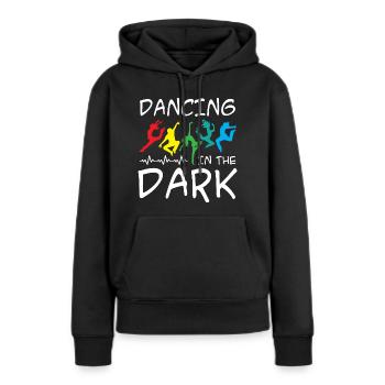 Danser dans le noir - Sweat à capuche Premium bio Femme - noir - Devant - Julia (174cm)