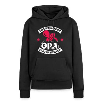 Opa Großvater Opi Großvati Mädchen Geburt Enkel - Frauen Premium Bio Hoodie - Schwarz - Vorne - Julia (174cm)