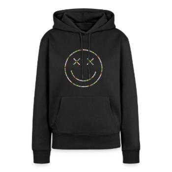 XTC SMILE PILLS - Frauen Premium Bio Hoodie - Schwarz - Vorne - Julia (174cm)