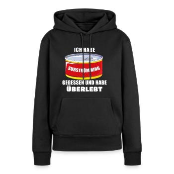 I Survived The Surströmming Challenge Gammelfisch - Frauen Premium Bio Hoodie - Schwarz - Vorne - Julia (174cm)