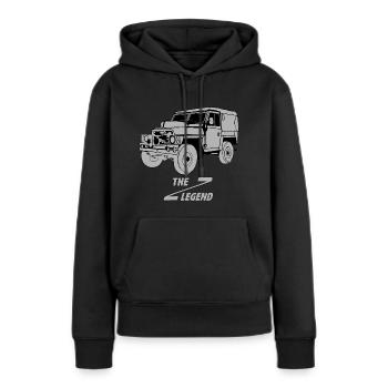 LR Lightweight 4x4 Offroad Geländewagen Auto - Frauen Premium Bio Hoodie - Schwarz - Vorne - Julia (174cm)