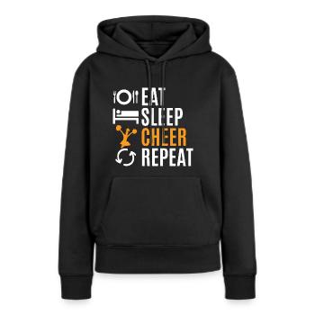 Cheerleading - Sweat à capuche Premium bio Femme - noir - Devant - Julia (174cm)