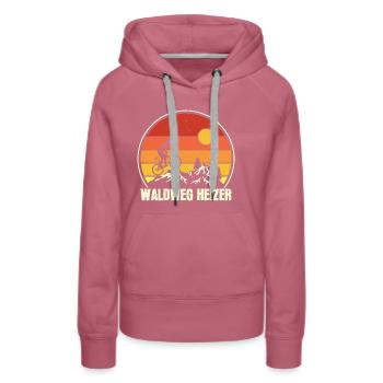 Waldweg Heizer Downhill Mountainbike Fahrrad - Frauen Premium Bio Hoodie - Malve - Vorne - Isabella (175cm)