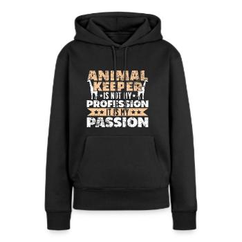 Tierpfleger Passion - Frauen Premium Bio Hoodie - Schwarz - Vorne - Julia (174cm)