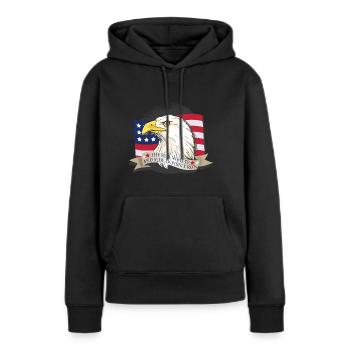 American Eagle USA - Sweat à capuche Premium bio Femme - noir - Devant - Julia (174cm)