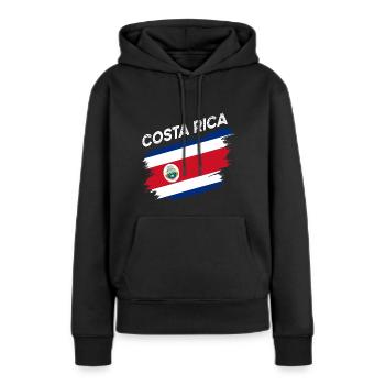 Costa Rica - Frauen Premium Bio Hoodie - Schwarz - Vorne - Julia (174cm)