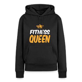 Fitness Queen Gym Muscle Building Women - Women’s Premium Organic Hoodie - black - Front - Julia (174cm)