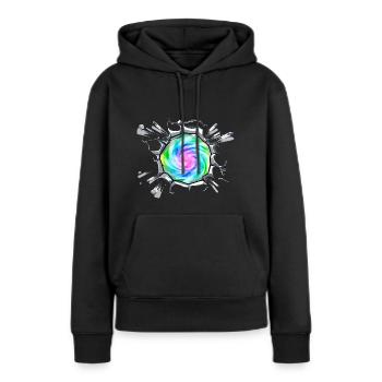 Portal Parallelwelt Universum Comic - Frauen Premium Bio Hoodie - Schwarz - Vorne - Julia (174cm)