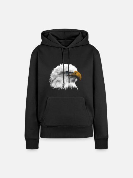 Adler Seeadler American Eagle - Frauen Premium Bio Hoodie - Schwarz
