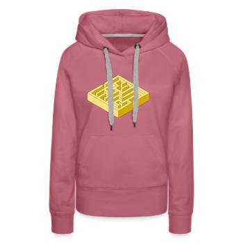 Labyrinth - Frauen Premium Bio Hoodie - Malve - Vorne - Isabella (175cm)