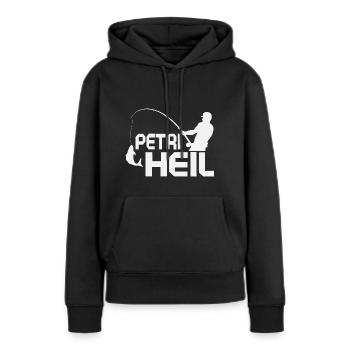 Pêche Pêche Pêche pêche poisson pêche cadeau de pêche - Sweat à capuche Premium bio Femme - noir - Devant - Julia (174cm)