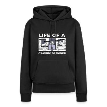 Grafiker Designerin Grafik Designer Künstlerin - Frauen Premium Bio Hoodie - Schwarz - Vorne - Julia (174cm)