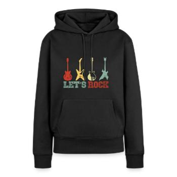 Elektrische Rockgitarren - Frauen Premium Bio Hoodie - Schwarz - Vorne - Julia (174cm)