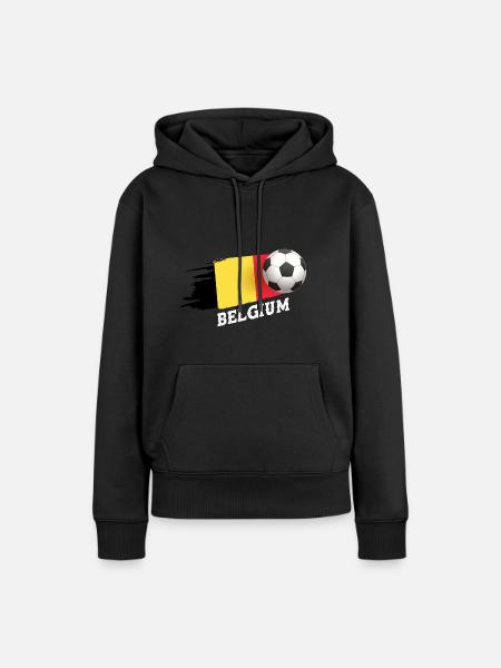 Belgien - Frauen Premium Bio Hoodie - Schwarz