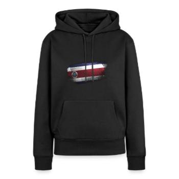Costa Rica - Frauen Premium Bio Hoodie - Schwarz - Vorne - Julia (174cm)