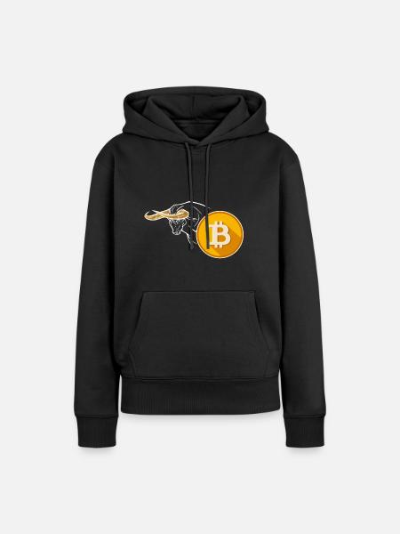 Bitcoin Bulle - ONE - Kryptowährung Fandesign - Frauen Premium Bio Hoodie - Schwarz