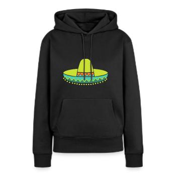 Sombrero Casquette - Sweat à capuche Premium bio Femme - noir - Devant - Julia (174cm)
