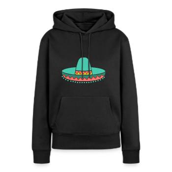 Strohhut Sombrero - Frauen Premium Bio Hoodie - Schwarz - Vorne - Julia (174cm)