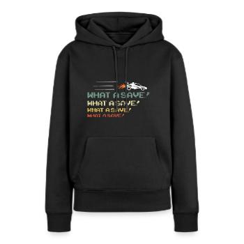 Rocket RC Car League Soccer Retro Vintage - Sweat à capuche Premium bio Femme - noir - Devant - Julia (174cm)