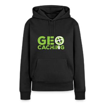 Geocaching Loisirs au nom - Sweat à capuche Premium bio Femme - noir - Devant - Julia (174cm)