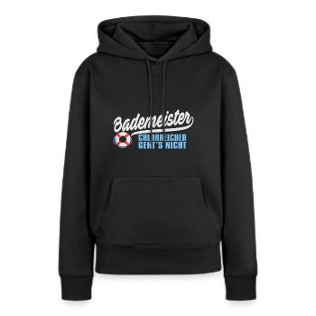 Bademeister Schwimmen Freibad Schwimmbad Geschenk - Frauen Premium Bio Hoodie - Schwarz - Vorne - Julia (174cm)