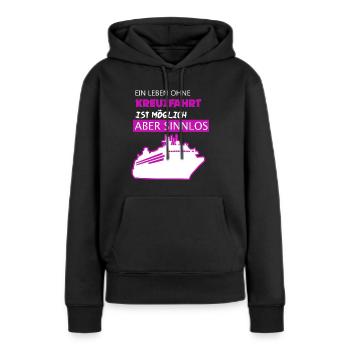 Kreuzfahrt Shirt • Schifffahrt • Schiffsmechaniker - Frauen Premium Bio Hoodie - Schwarz - Vorne - Julia (174cm)
