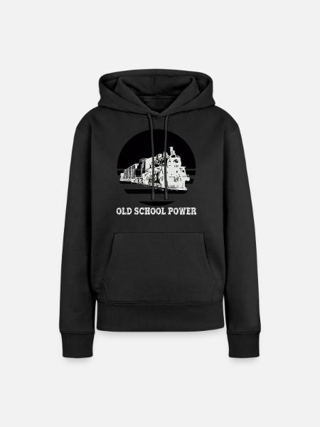 train - Frauen Premium Bio Hoodie - Schwarz