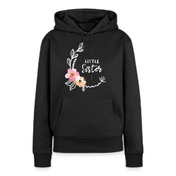 Flower Vine Little Sister - Women’s Premium Organic Hoodie - black - Front - Julia (174cm)