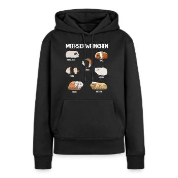 Meerschweinchen - Frauen Premium Bio Hoodie - Schwarz - Vorne - Julia (174cm)