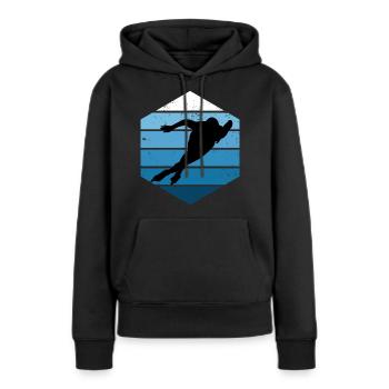 Eislaufen Herren Speed Skating Eisschnelllauf Spee - Frauen Premium Bio Hoodie - Schwarz - Vorne - Julia (174cm)