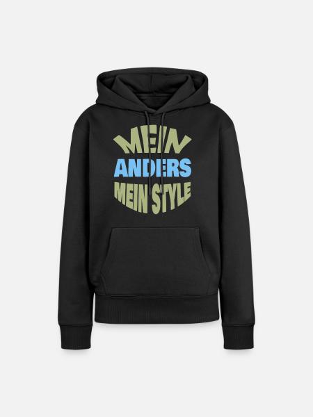 Anders - Frauen Premium Bio Hoodie - Schwarz