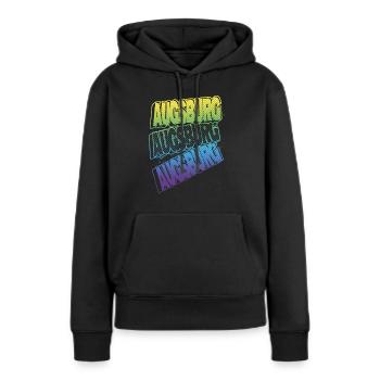 Augsburg Allemagne City Font Skyline Accueil - Sweat à capuche Premium bio Femme - noir - Devant - Julia (174cm)