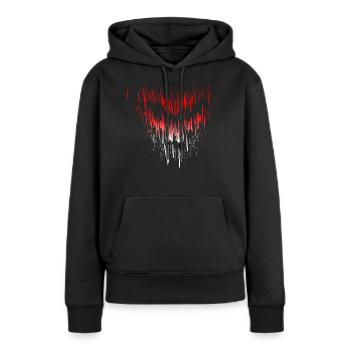 Horreur - Sweat à capuche Premium bio Femme - noir - Devant - Julia (174cm)
