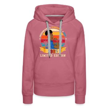 Birthday Legend 1962 vintage Strong Woman - Frauen Premium Bio Hoodie - Malve - Vorne - Isabella (175cm)