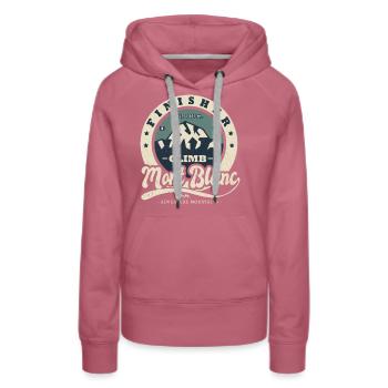 Bergsteigen Finisher Mont Blanc Bergsport - Frauen Premium Bio Hoodie - Malve - Vorne - Isabella (175cm)