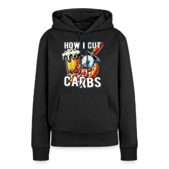 Wie Cut Carbs Diät Kohlenhydrate Ernährung - Frauen Premium Bio Hoodie - Schwarz - Vorne - Julia (174cm)