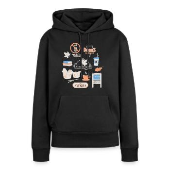 Gilmore Girls Essentials Collage Pastell - Frauen Premium Bio Hoodie - Schwarz - Vorne - Julia (174cm)
