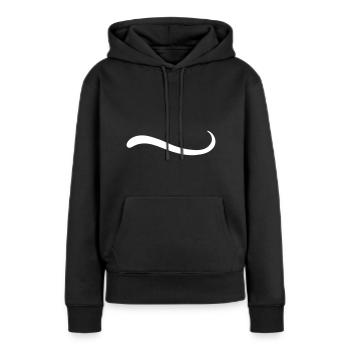 Ligne de soulignement ligne de swing Swash Swosh - Sweat à capuche Premium bio Femme - noir - Devant - Julia (174cm)
