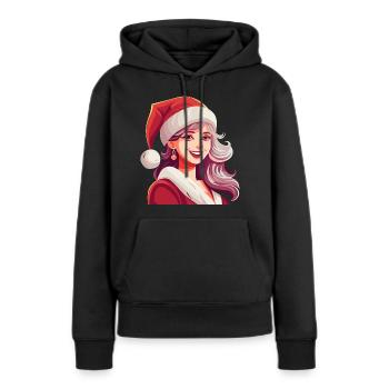 Santa Claus – Santa Claus as a Woman - Women’s Premium Organic Hoodie - black - Front - Julia (174cm)