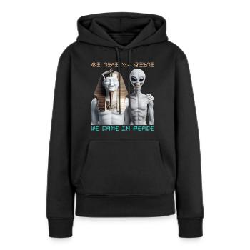 Pharaohs, the Sphinx & Aliens: Funny Encounter - Women’s Premium Organic Hoodie - black - Front - Julia (174cm)